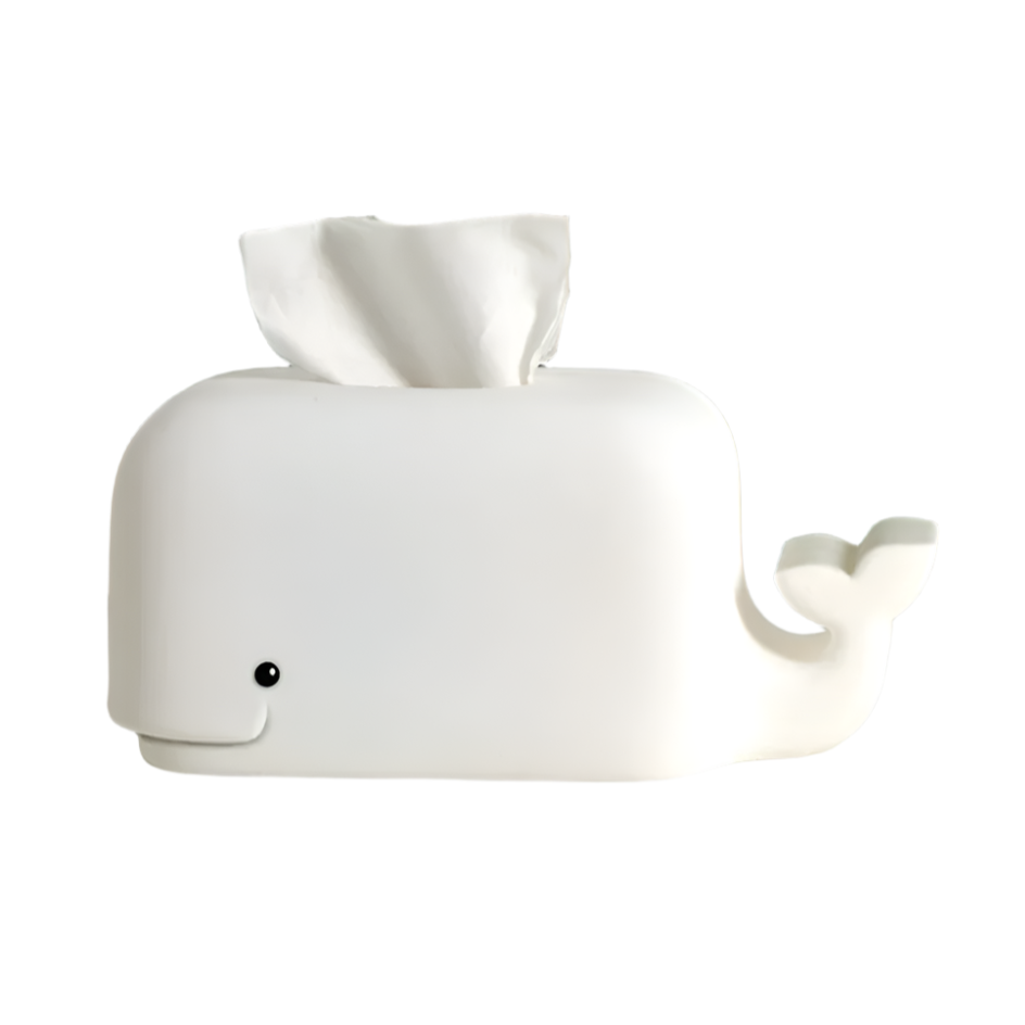 Kawaii Whale Tissue Box Cover | Soft Silicone Design for Fun Decor 8