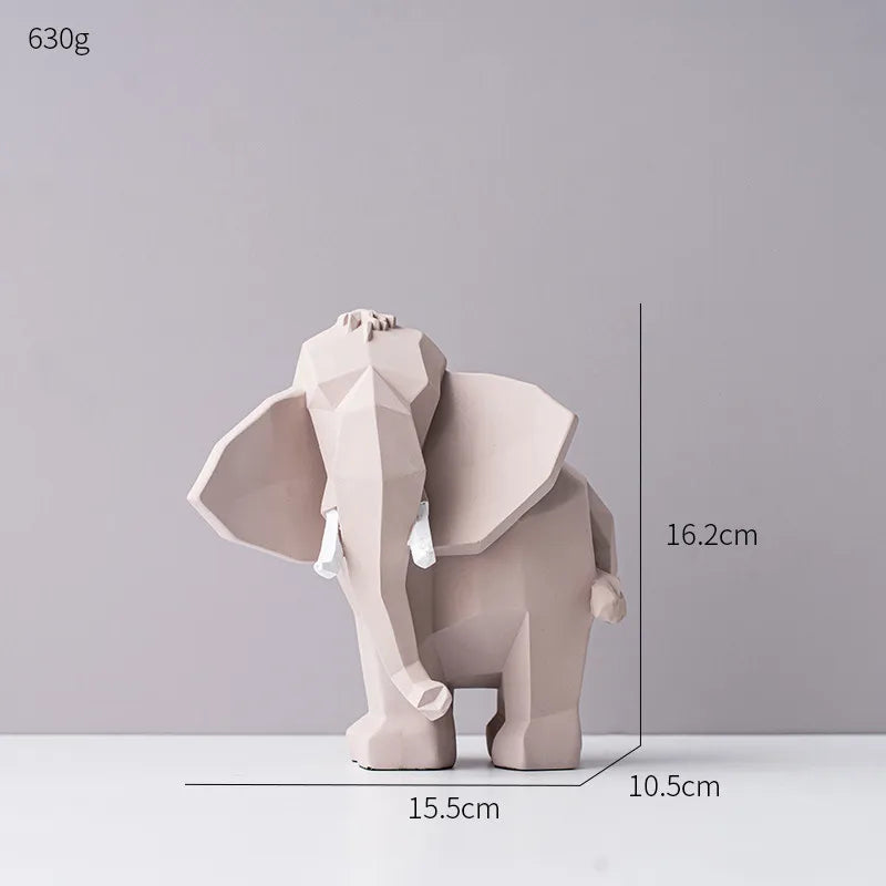 Geometric Elephant Art Statues | Nordic Charm in Three Sizes 8