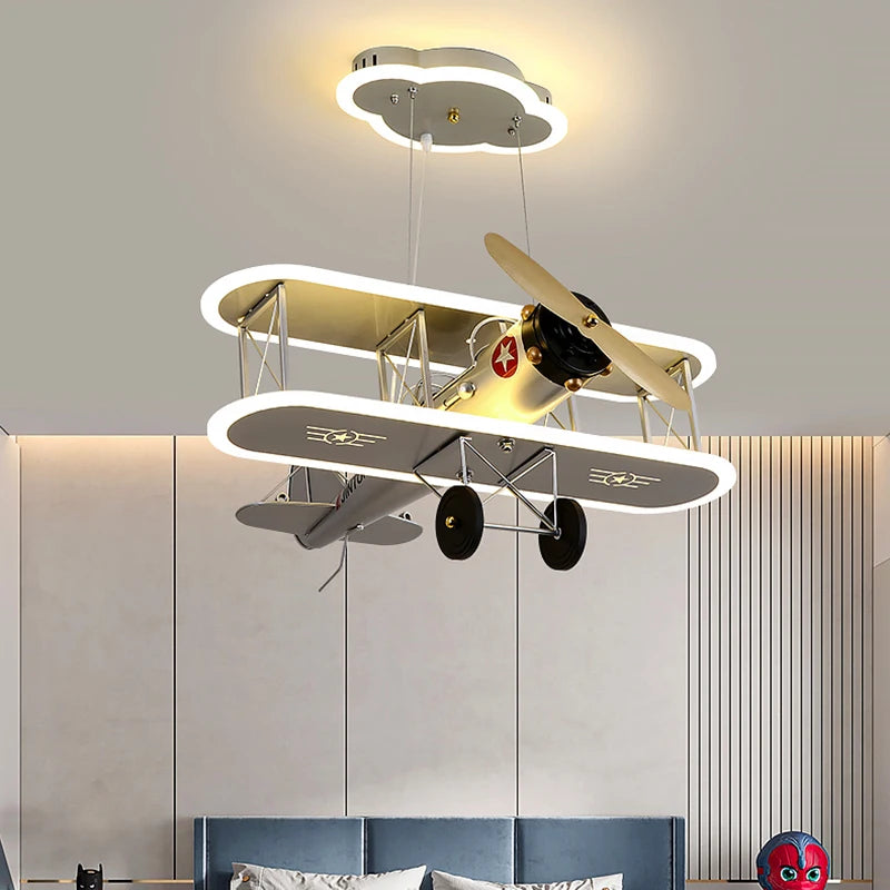 Kids Airplane Pendant Lamp | Vintage Design with LED Lighting 1