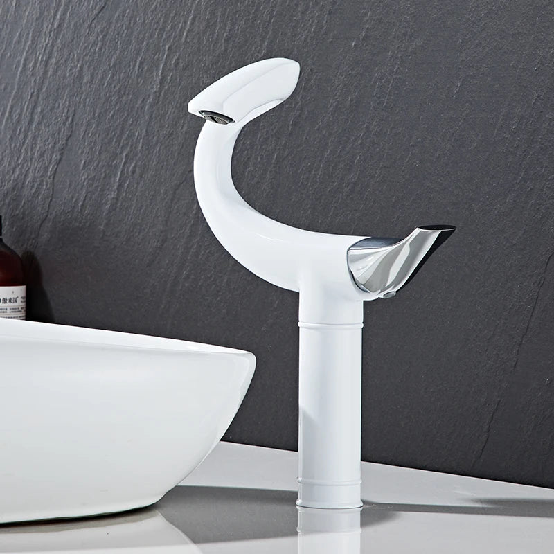 Tall Bathroom Basin Faucet | Elegant Swan-Inspired Design 9