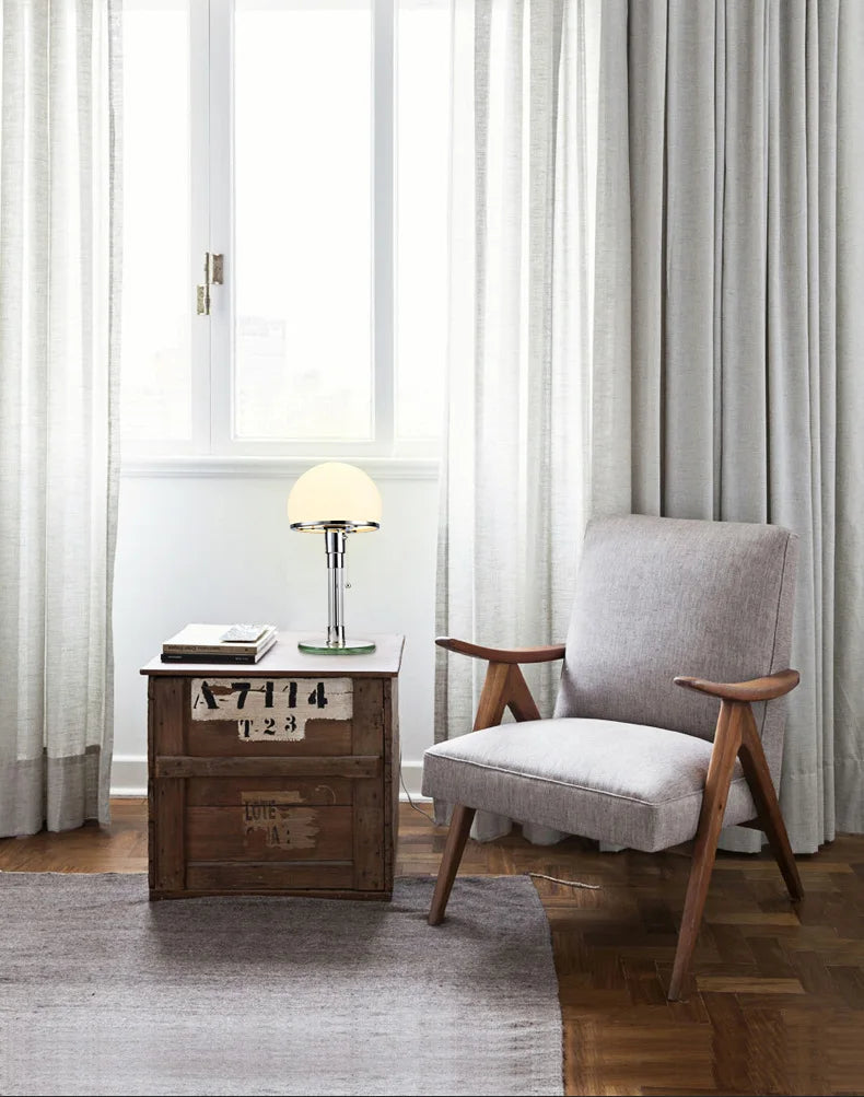 Glass Hemisphere Table Lamp | Bauhaus-Inspired Design with LED Efficiency 4
