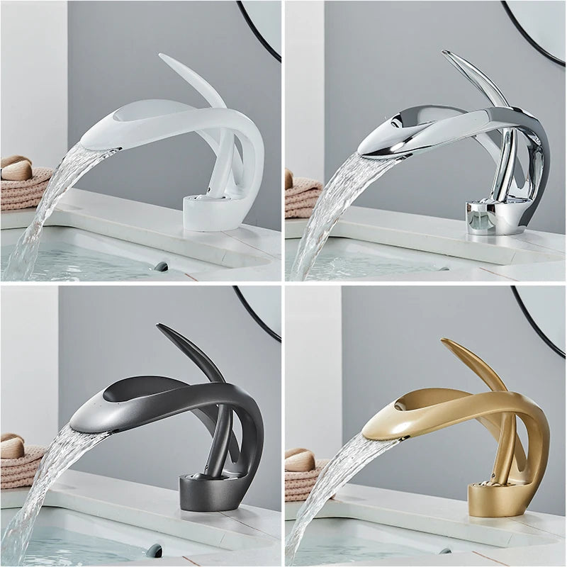 Waterfall Basin Faucet | Luxurious Brass Design for Spa-Like Experience 2
