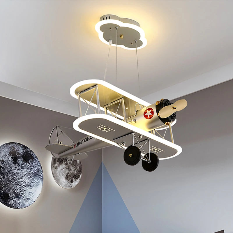 Kids Airplane Pendant Lamp | Vintage Design with LED Lighting 2