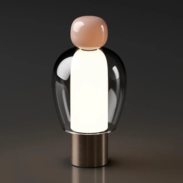Art Deco Table Lamp | Blown Glass Bell Shape with Dimming Feature 5