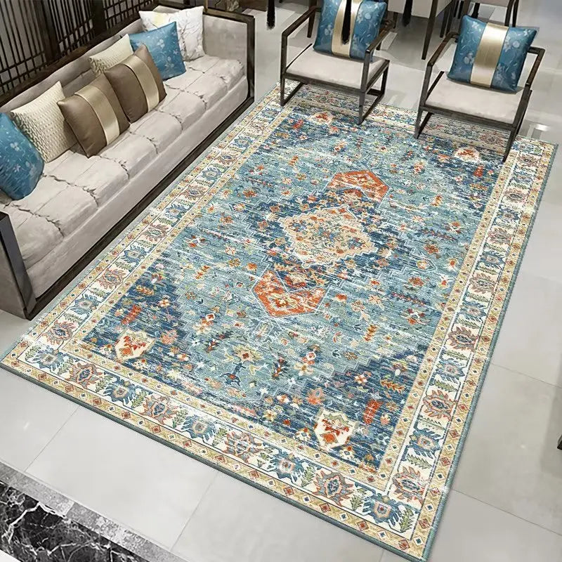 Retro Living Room Rug | Soft Polyester with Non-Slip Backing 3