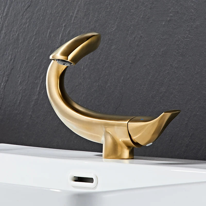 Bathroom Faucet | Elegant Swan-Inspired Design with Durable Brass Construction 7
