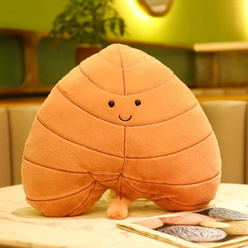 Plush Autumn Leaf Pillow | Cozy Fall Decor for Home Comfort 6