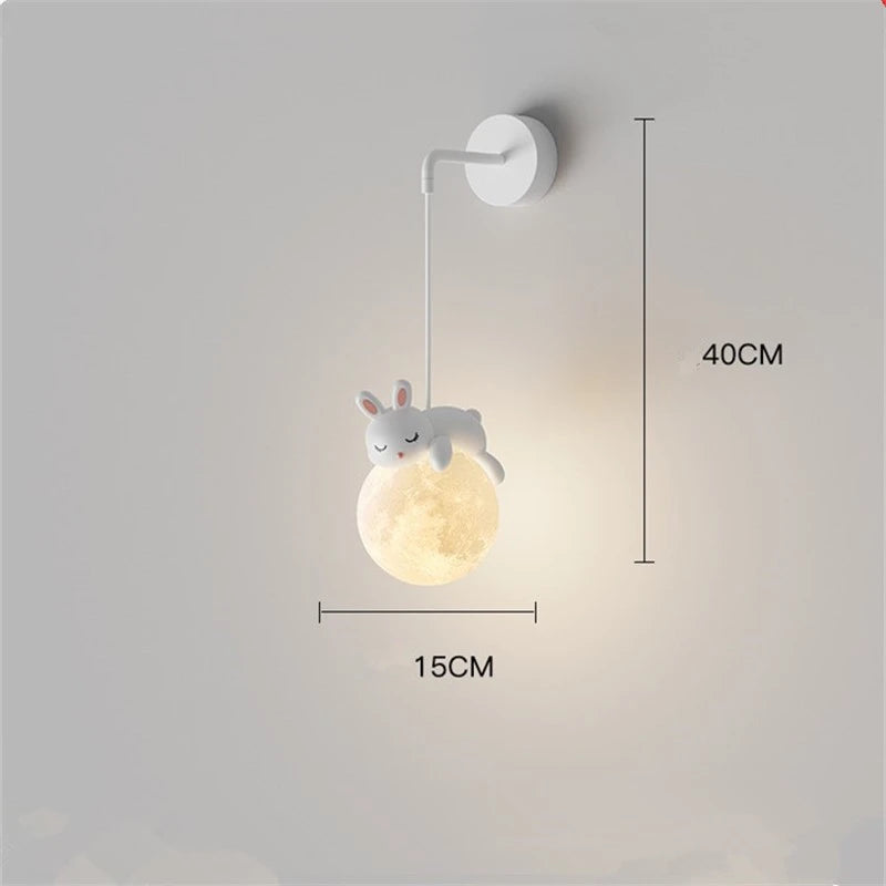 Pendant Moon Light | Adorable Bear & Bunny Design with Dimmable LED 8