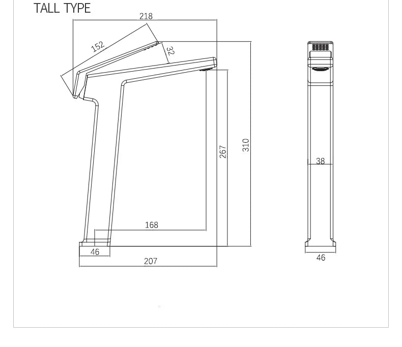 Tall Single Lever Bathroom Faucet | Sleek Modern Design for Style 12