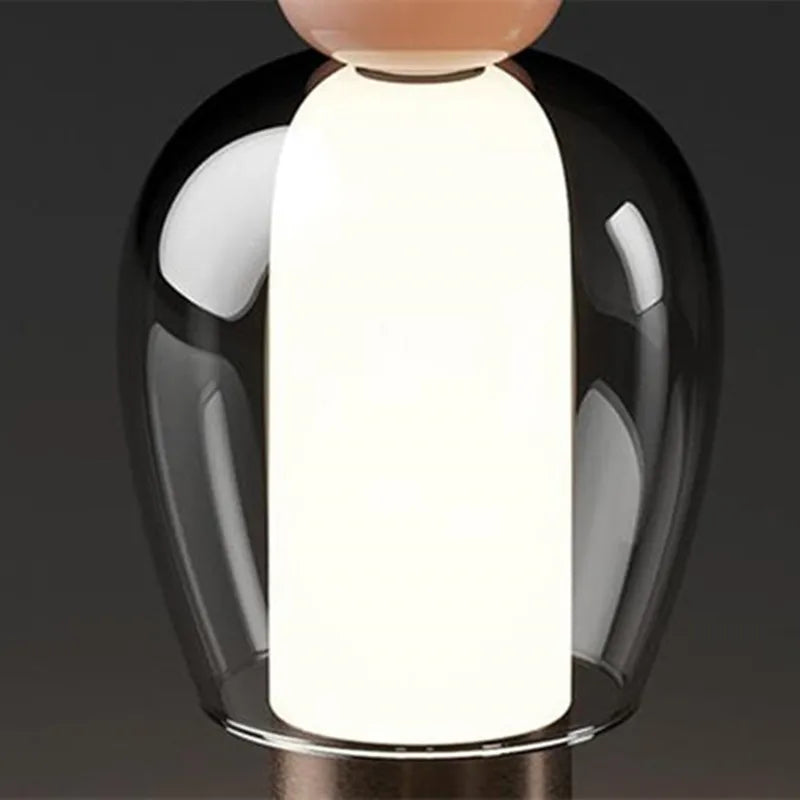 Art Deco Table Lamp | Blown Glass Bell Shape with Dimming Feature 4