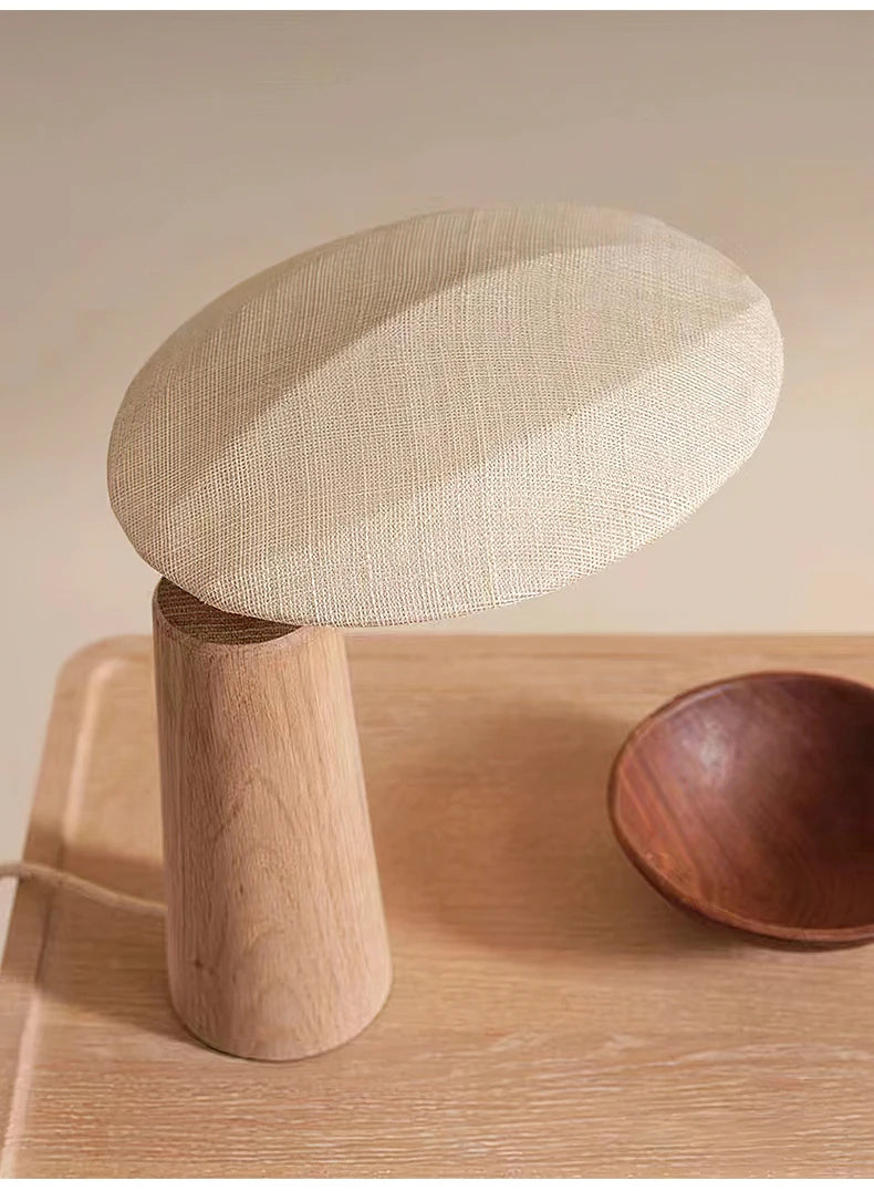 Wabi Sabi Table Lamp | Minimalist Design with Natural Wood Base 5