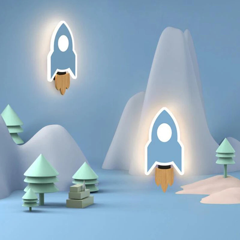 LED Rocket Wall Lamp | Whimsical Design for Children's Spaces 2