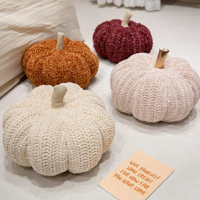 Plush Pumpkin Pillow | Cozy Nordic-Inspired Fall Decor 3