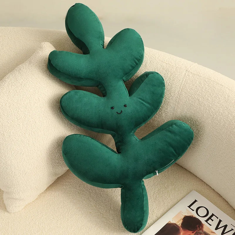 Leaf-Shaped Plush Pillow | Soft and Cuddly Nature-Inspired Decor 2