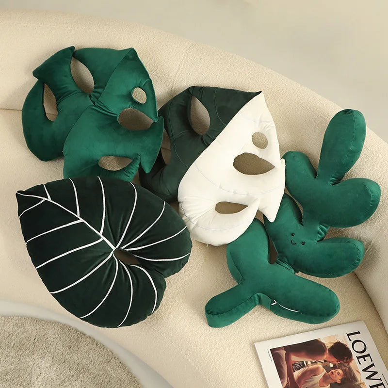 Leaf-Shaped Plush Pillow | Soft and Cuddly Nature-Inspired Decor 8
