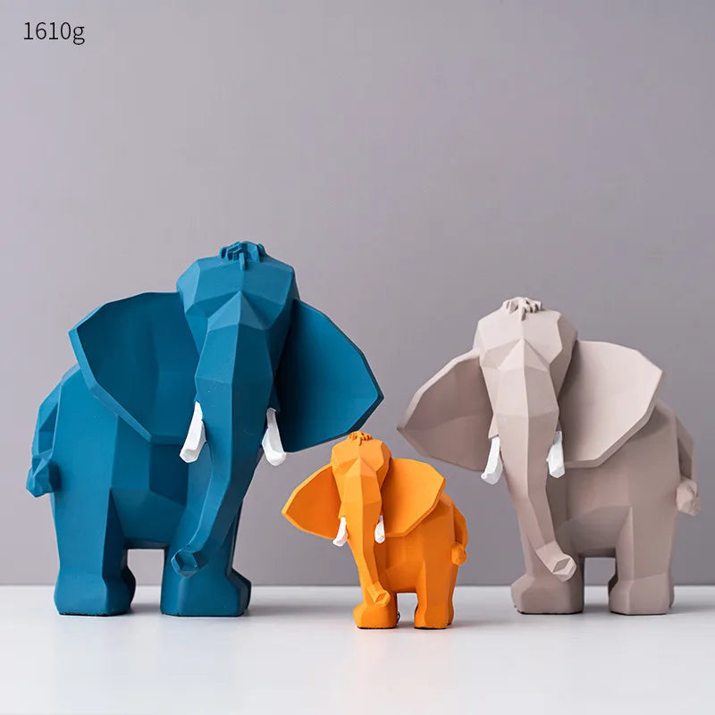 Geometric Elephant Art Statues | Nordic Charm in Three Sizes 10