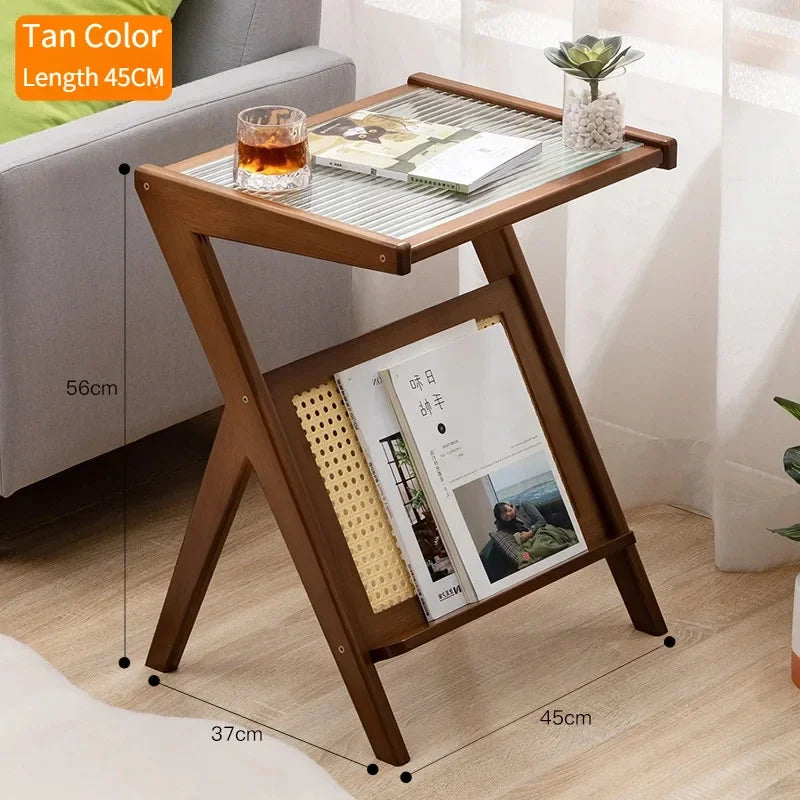 Bamboo Coffee Table | Eco-Friendly Design with Rattan Accents 4