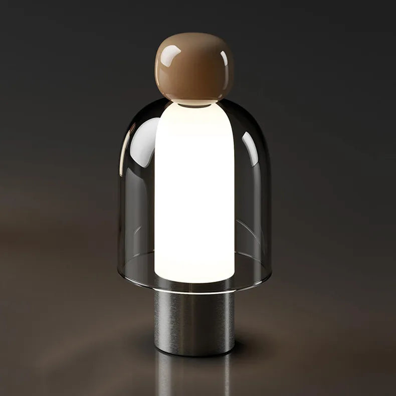 Art Deco Table Lamp | Blown Glass Bell Shape with Dimming Feature 9