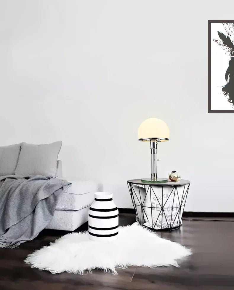 Glass Hemisphere Table Lamp | Bauhaus-Inspired Design with LED Efficiency 3