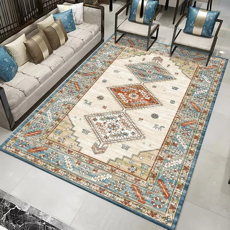 Retro Living Room Rug | Soft Polyester with Non-Slip Backing 2