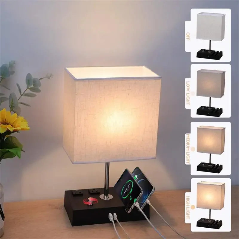 Bedside Lamp | Dimmable Lighting with Dual USB Charging Ports 6