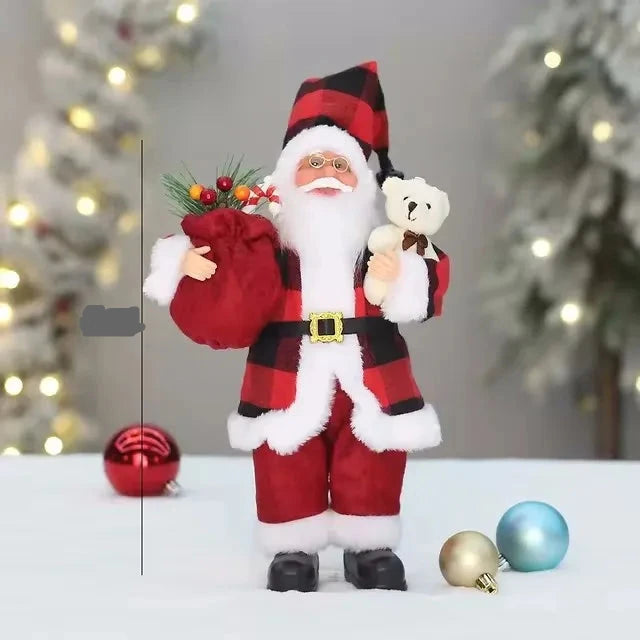 Santa Claus Decoration | Festive Figure with Gift Bag for Christmas 11