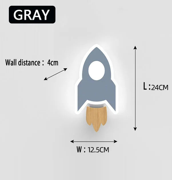 LED Rocket Wall Lamp | Whimsical Design for Children's Spaces 6