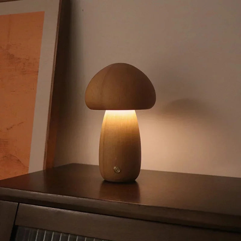 Mushroom Table Lamp | Rechargeable LED with Dimmable Light 3