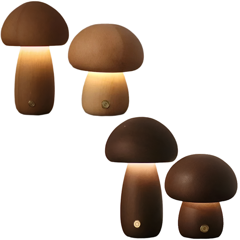 Mushroom Table Lamp | Rechargeable LED with Dimmable Light 12