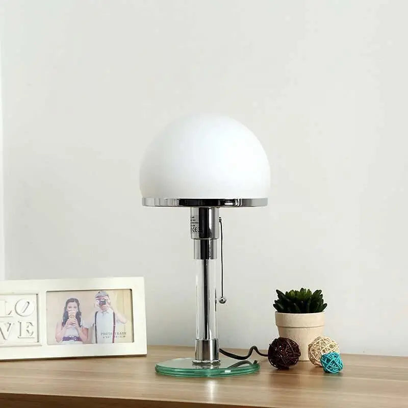 Glass Hemisphere Table Lamp | Bauhaus-Inspired Design with LED Efficiency 6