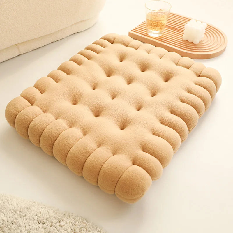 Plush Biscuit Cushion | Soft Cotton Filling for Playful Home Decor 8