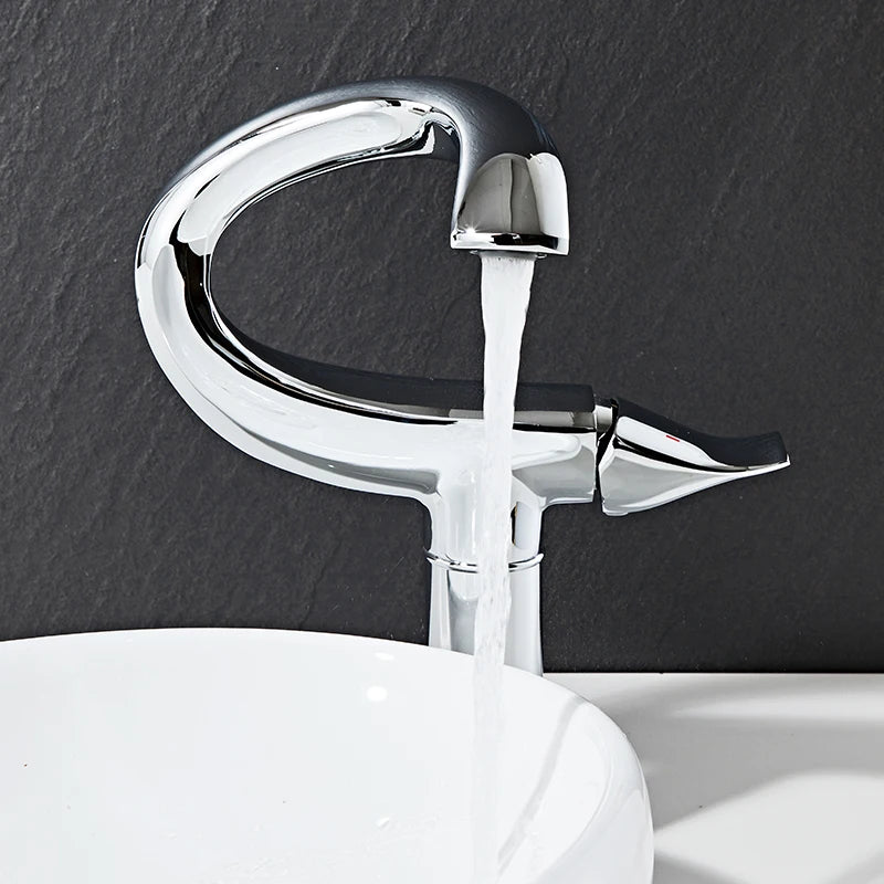 Tall Bathroom Basin Faucet | Elegant Swan-Inspired Design 3