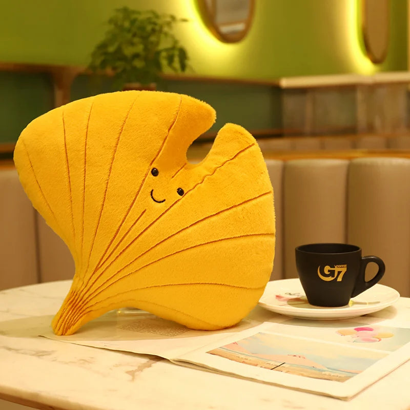 Plush Autumn Leaf Pillow | Cozy Fall Decor for Home Comfort 8