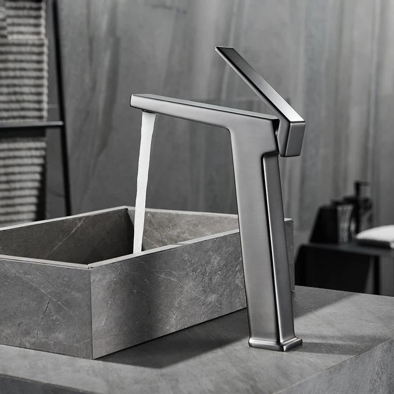 Tall Single Lever Bathroom Faucet | Sleek Modern Design for Style 1