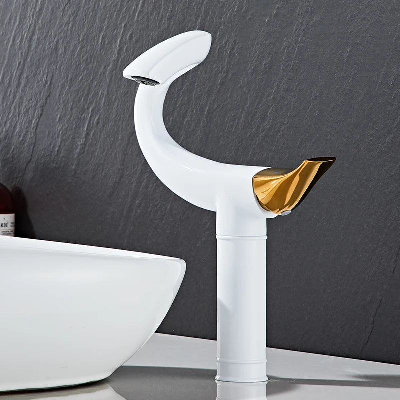 Tall Bathroom Basin Faucet | Elegant Swan-Inspired Design 7