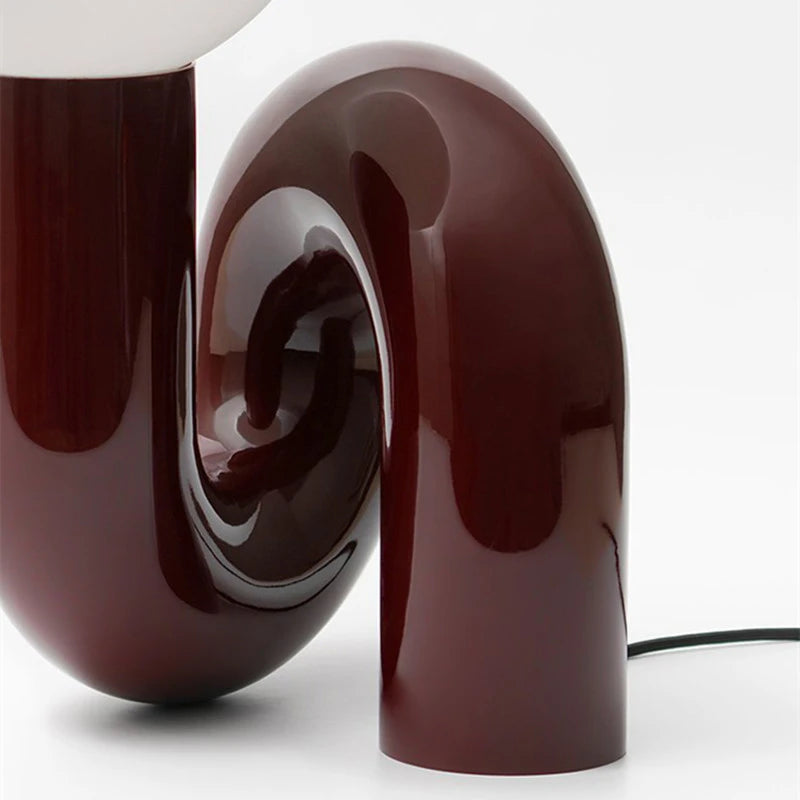 Postmodern Resin Curl Lamp | Artistic Design with Energy-Saving LED 3