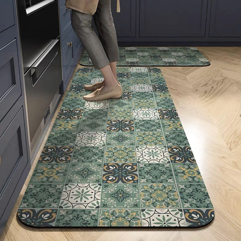 Bohemian Kitchen Mat | Non-Slip Water Absorbent Memory Foam 4