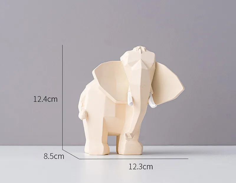 Geometric Elephant Art Statues | Nordic Charm in Three Sizes 11