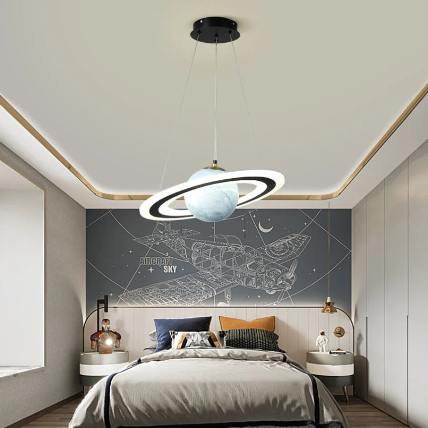 Saturn Pendant Light | LED-Illuminated Cosmic Design for Kids 4