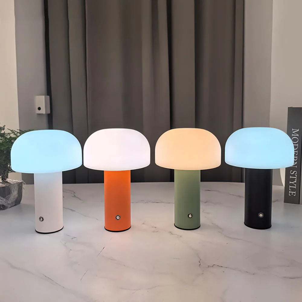 Rechargeable Mushroom Lamp | Touch-Activated Dimming for Custom Ambiance 4