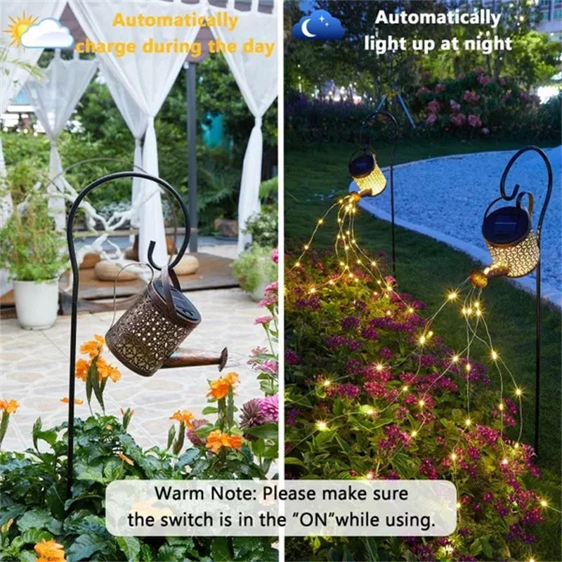 Solar-Powered LED Garden Fairy Watering Can | Durable Metal Design 6