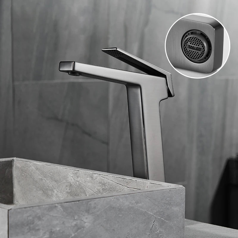 Tall Single Lever Bathroom Faucet | Sleek Modern Design for Style 3