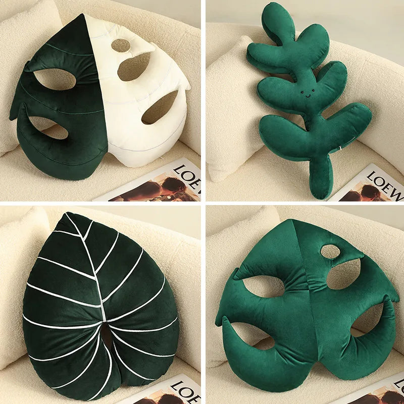 Leaf-Shaped Plush Pillow | Soft and Cuddly Nature-Inspired Decor 7