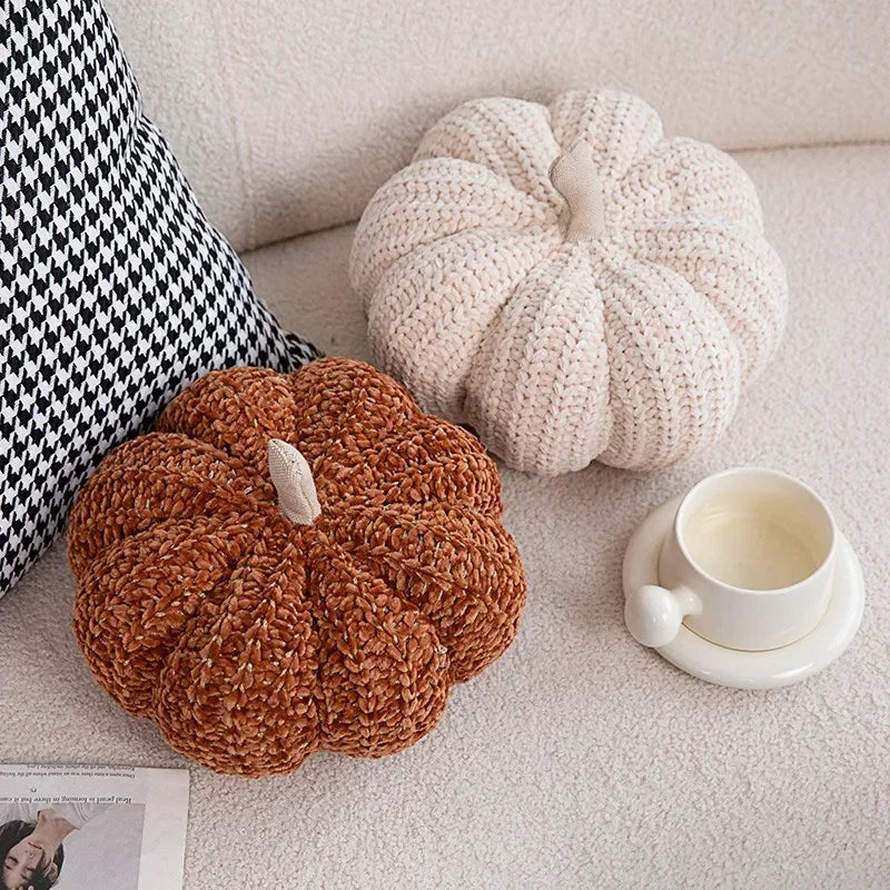 Plush Pumpkin Pillow | Cozy Nordic-Inspired Fall Decor 4