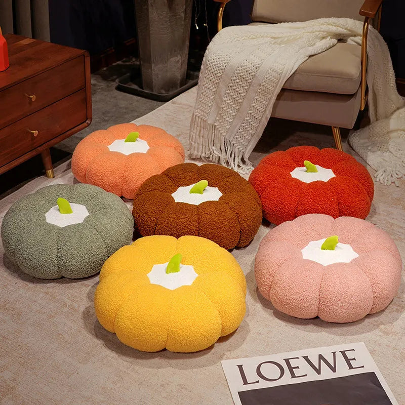 Large Pumpkin Cushion | Soft Plush Decor for Halloween and Fall 2