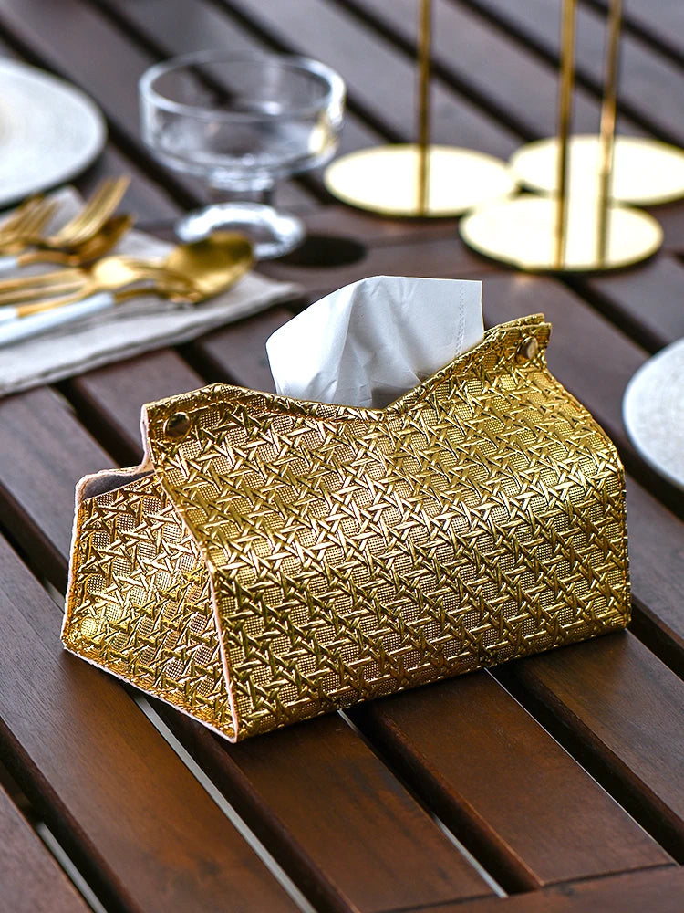 Leather Tissue Box Cover | Genuine Leather with Elegant Design 2