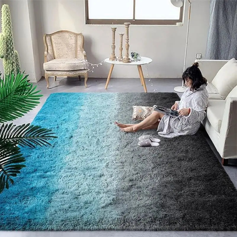 Plush Area Rug | Soft Polyester with Gradient Design 3
