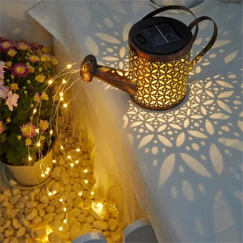 Solar-Powered LED Garden Fairy Watering Can | Durable Metal Design 3