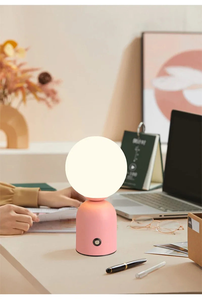 Nordic Table Lamp | Touch Dimming with Rechargeable Design 7