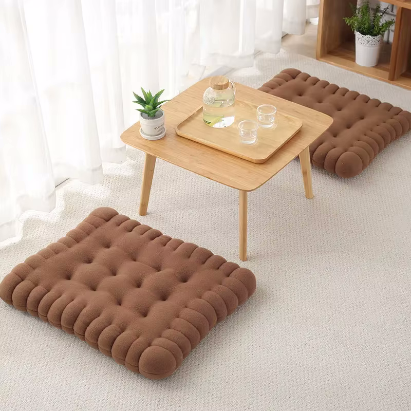 Plush Biscuit Cushion | Soft Cotton Filling for Playful Home Decor 4